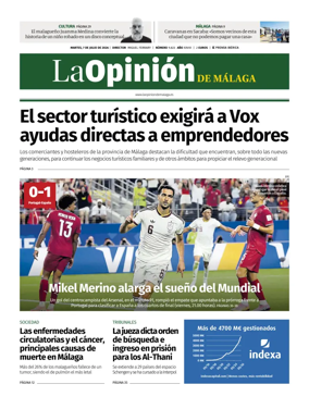 Cover of La Opinion de Malaga