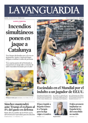 Cover of La Vanguardia