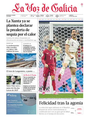 Cover of La Voz de Galicia (A Coruna)