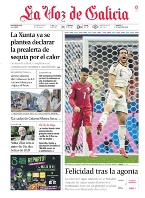 Cover of La Voz de Galicia (Lugo)