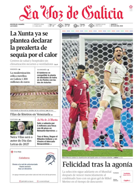 Cover of La Voz de Galicia (Viveiro)