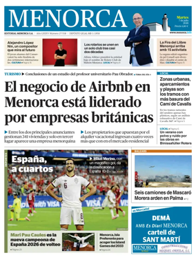 Cover of Menorca Diario Insular