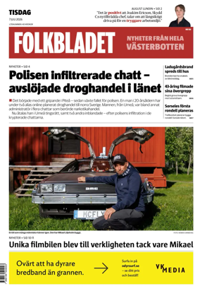 Cover of Folkbladet Vasterbotten