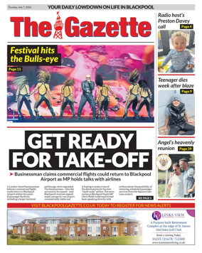 Cover of Blackpool Gazette