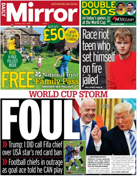 Cover of Daily Mirror (Northern Ireland)