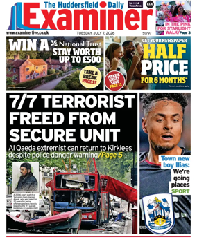 Cover of Huddersfield Daily Examiner
