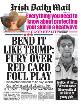 Cover of Irish Daily Mail