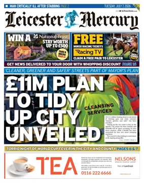 Cover of Leicester Mercury