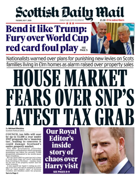 Cover of Scottish Daily Mail