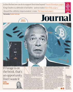 Cover of The Guardian e-paper Journal