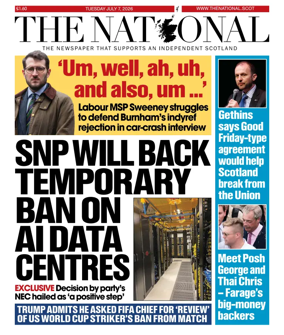 Cover of The National (Scotland)