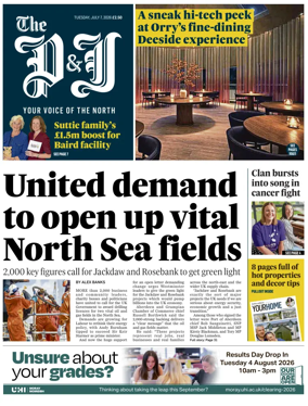 Cover of The Press and Journal (Aberdeen and Aberdeenshire)