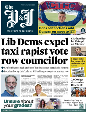 Cover of The Press and Journal (Inverness Highlands and Islands)