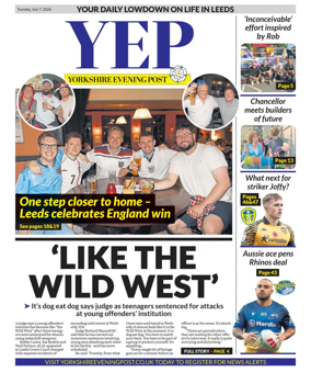 Cover of Yorkshire Evening Post
