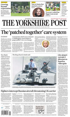 Cover of Yorkshire Post