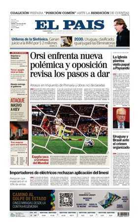 Cover of El Pais (Uruguay)