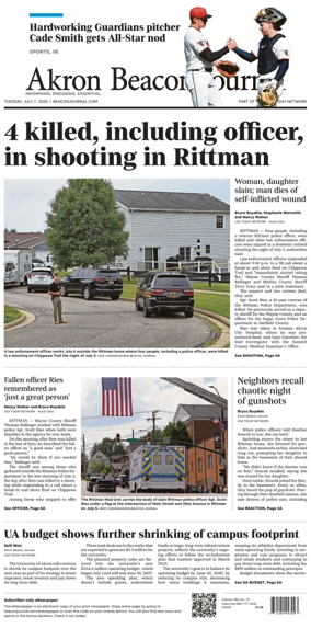 Cover of Akron Beacon Journal