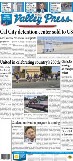 Cover of Antelope Valley Press