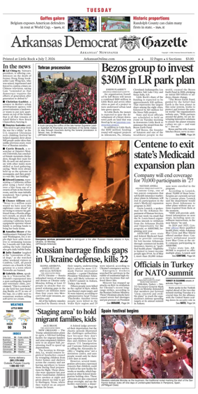 Cover of Arkansas Democrat-Gazette