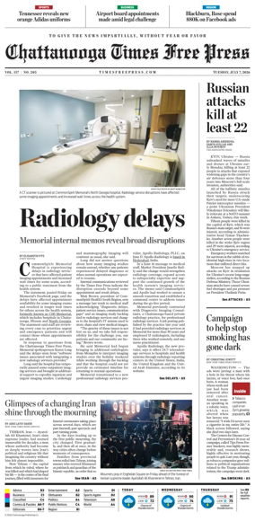 Cover of Chattanooga Times Free Press