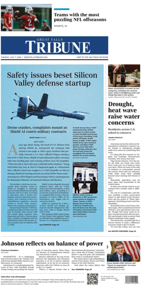 Cover of Great Falls Tribune