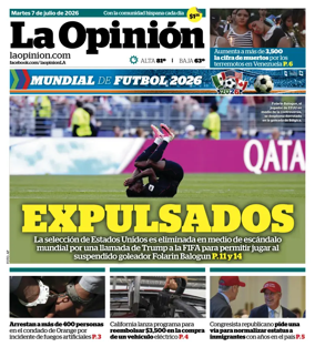 Cover of La Opinion
