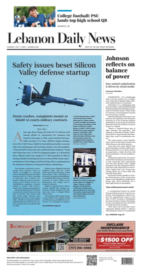 Cover of Lebanon Daily News