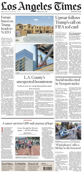 Cover of Los Angeles Times