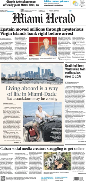 Cover of Miami Herald