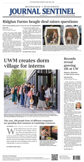 Cover of Milwaukee Journal Sentinel
