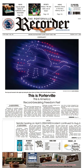 Cover of Porterville Recorder