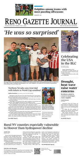 Cover of Reno Gazette Journal