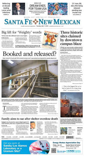 Cover of Santa Fe New Mexican