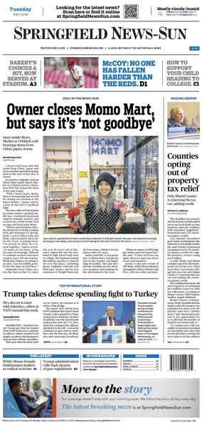Cover of Springfield News-Sun