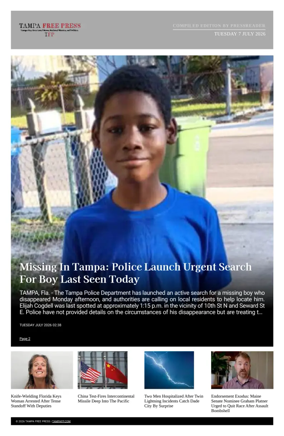Cover of Tampa Free Press