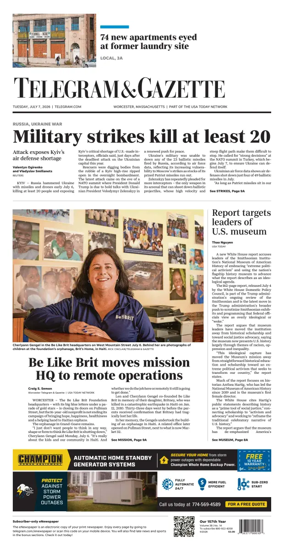 Cover of Telegram & Gazette