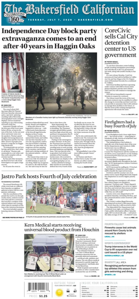 Cover of The Bakersfield Californian