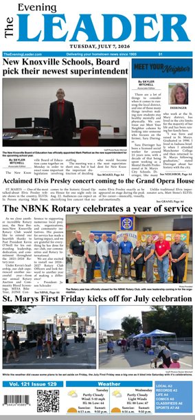 Cover of The Evening Leader