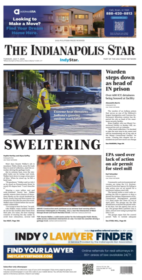 Cover of The Indianapolis Star