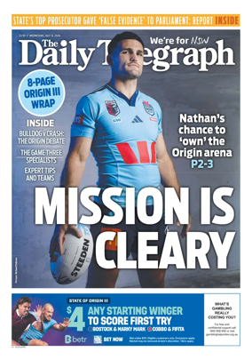 Cover of The Daily Telegraph (Sydney)