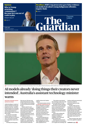 Cover of The Guardian Australia