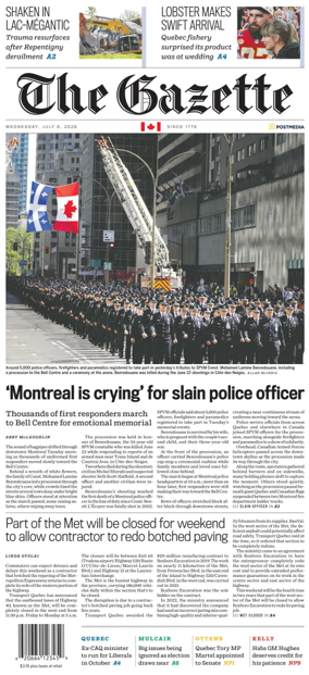 Cover of Montreal Gazette