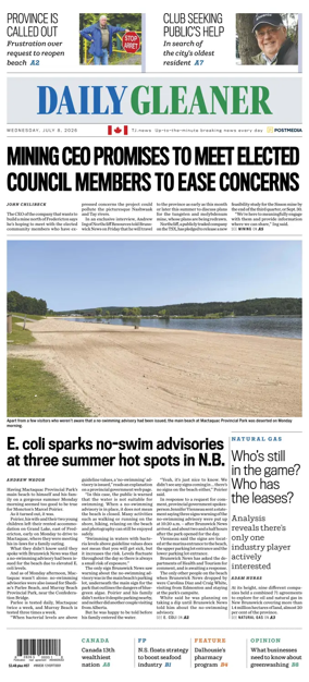 Cover of The Daily Gleaner