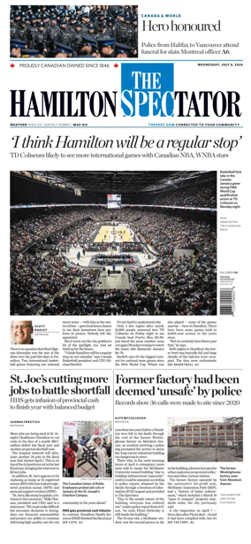 Cover of The Hamilton Spectator