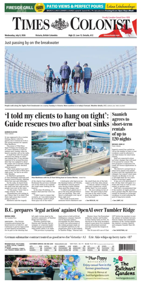 Cover of Times Colonist