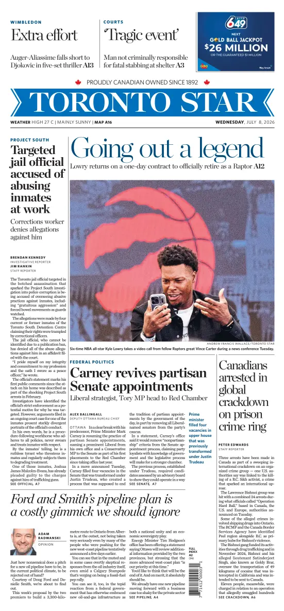 Cover of Toronto Star