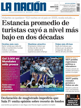 Cover of La Nacion (Costa Rica)