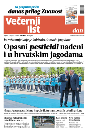 Cover of Vecernji list - Zagreb