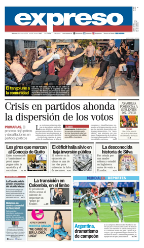 Cover of Diario Expreso