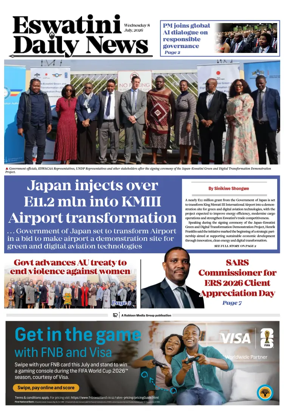 Cover of Eswatini Daily News